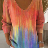 Beatrix | Exquisiter Pullover in lebendigen Farben mit elegantem V-Ausschnitt