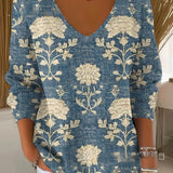 Beatrice | Eleganter, farbenfroher Pullover mit verführerischem V-Ausschnitt