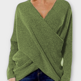 Heidi | Eleganter gekreuzter Pullover aus feinstem Cashmere