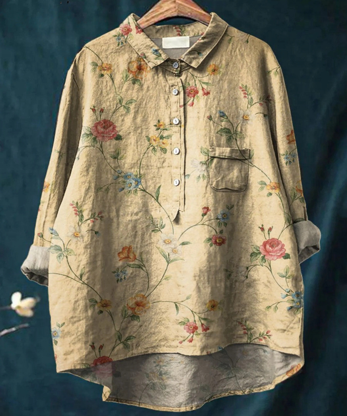 Poppée | Zeitgenössische Blusen mit Vintage-Blumenmuster