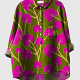 Sophia | Elegante Bluse mit Vintage-Blumen-Kunstdruck