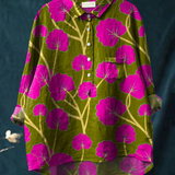 Sophia | Elegante Bluse mit Vintage-Blumen-Kunstdruck