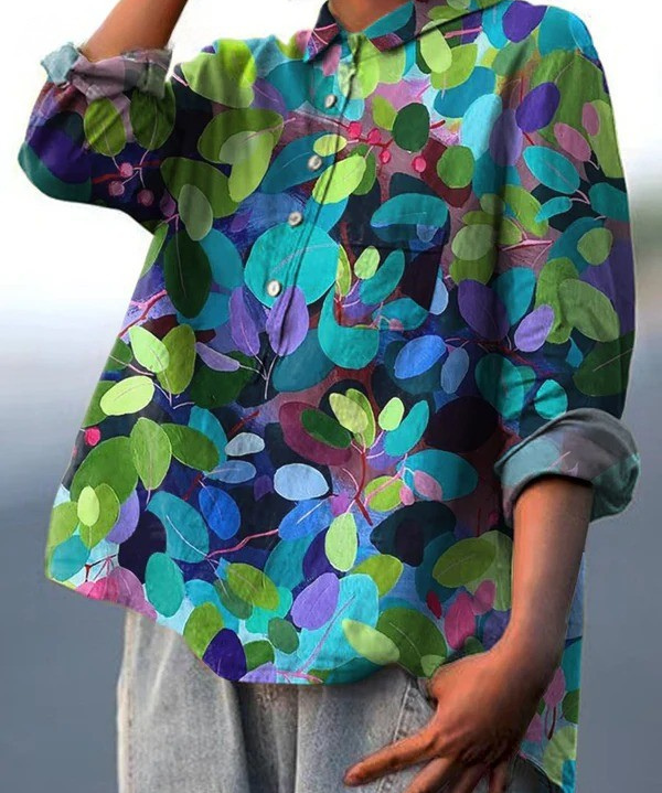 Gracia | Elegante Sommerbluse mit kunstvollem Druck