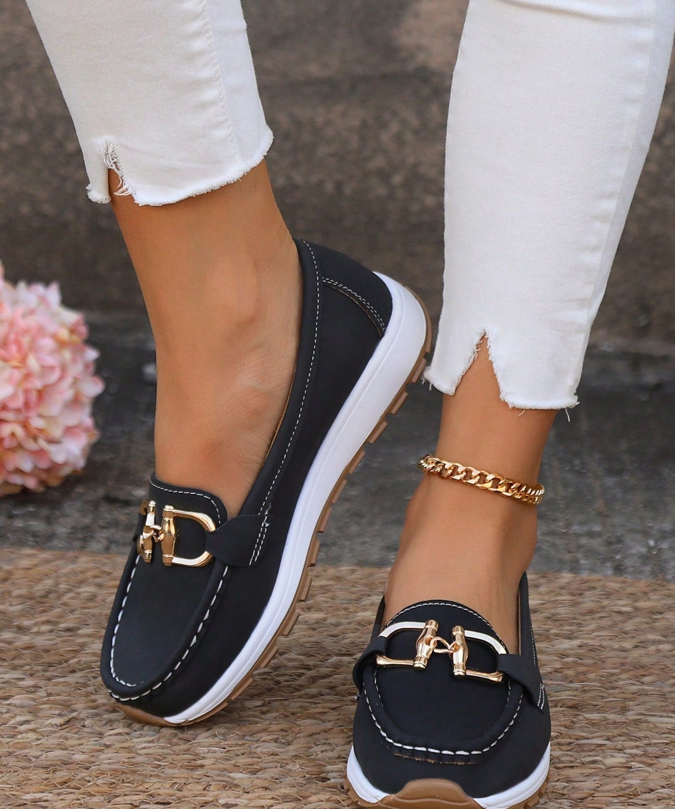 Elena | Flache Loafer mit edler Schnalle
