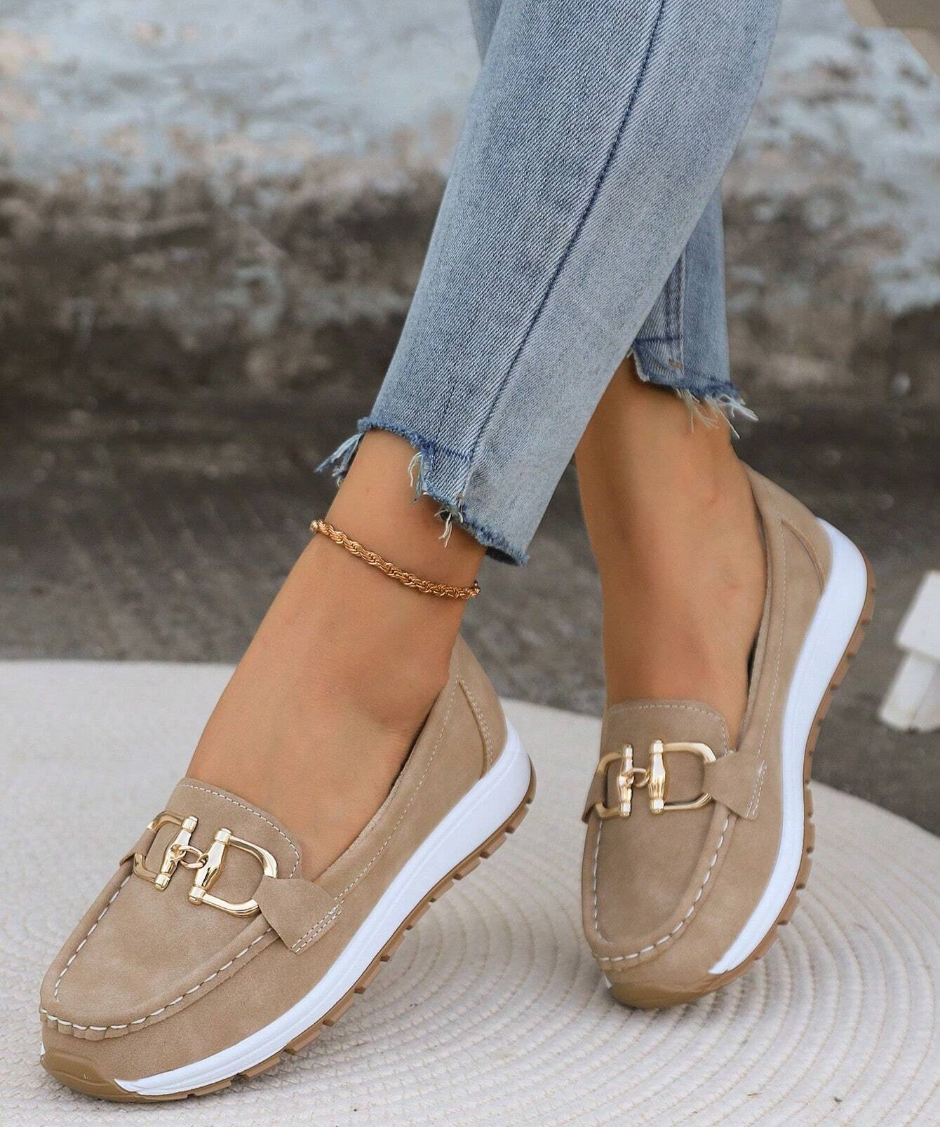 Elena | Flache Loafer mit edler Schnalle