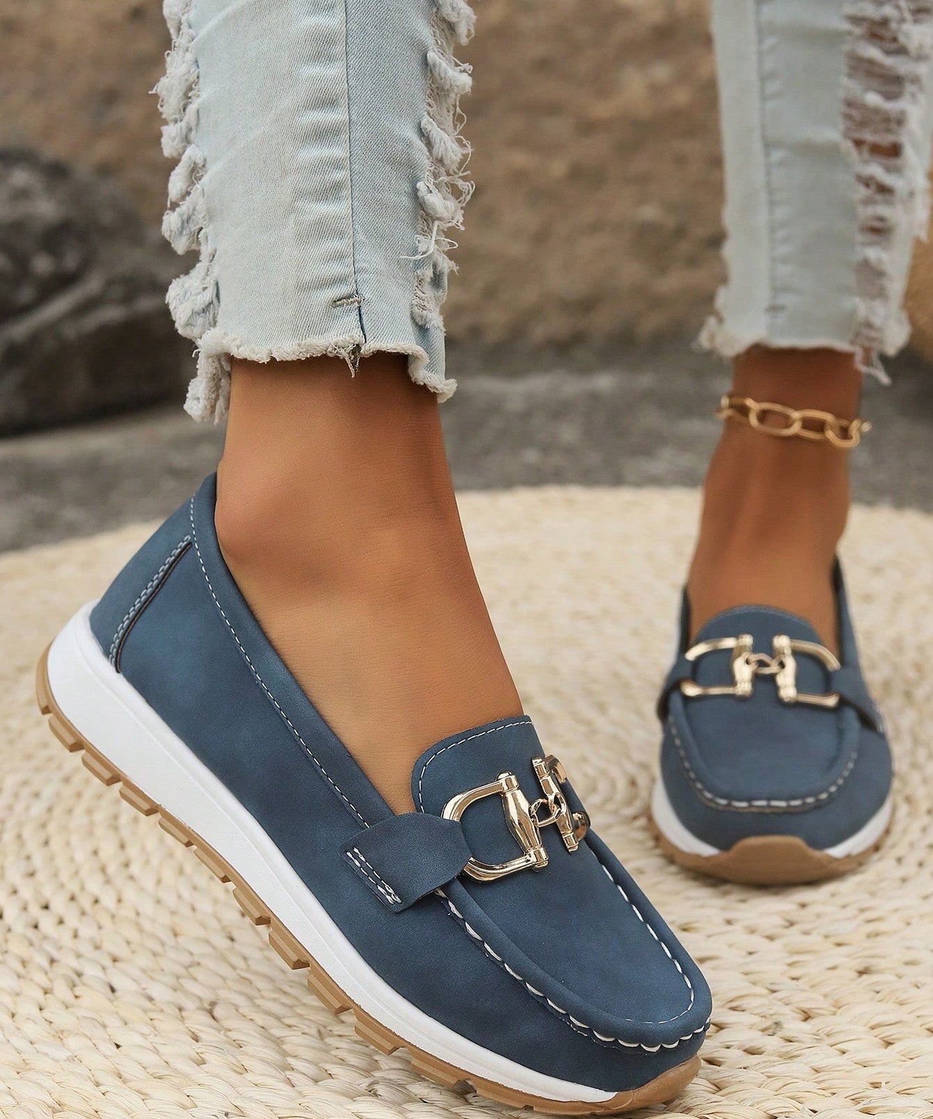 Elena | Flache Loafer mit edler Schnalle