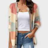 Aurora | Elegante Strickjacke mit luxuriösem Streifenmuster