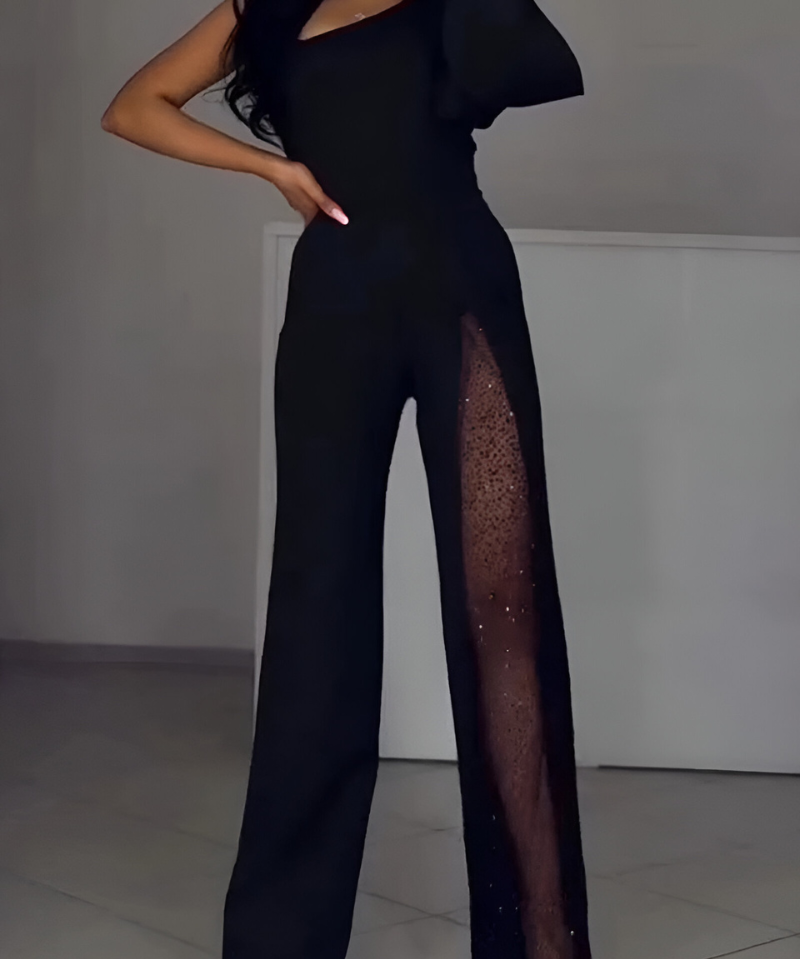 Ines | Eleganter Jumpsuit mit fließendem Hosenstil