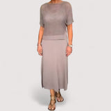Claudia | Elegantes Sommerkleid mit exquisitem Strickoberteil