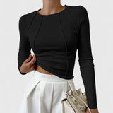 Rosamunde | Elegantes Langarmshirt aus feinstem Baumwollmix