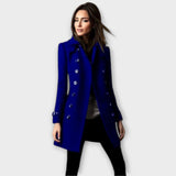 Aurora | Eleganter doppelreihiger Trenchcoat aus feinstem Kaschmir