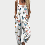 Charlotte | Eleganter Bedruckter Overall für Unbeschwerte Eleganz