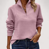 Tatiana | Raffinierter Half-Zip Pullover aus edelster Kaschmirqualität
