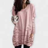 Isolde | Eleganter Pullover mit kunstvollem Druck und exquisiter Stickerei