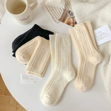 Aude | Wollsocken mit Zopfmuster