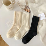 Aude | Wollsocken mit Zopfmuster