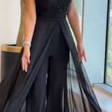 Louna | Zeitloser ärmelloser Jumpsuit aus edler Seide