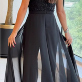 Louna | Zeitloser ärmelloser Jumpsuit aus edler Seide