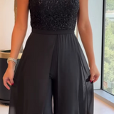 Louna | Zeitloser ärmelloser Jumpsuit aus edler Seide
