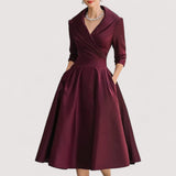Lorenza | Elegantes Midi-Kleid aus luxuriösem Satin