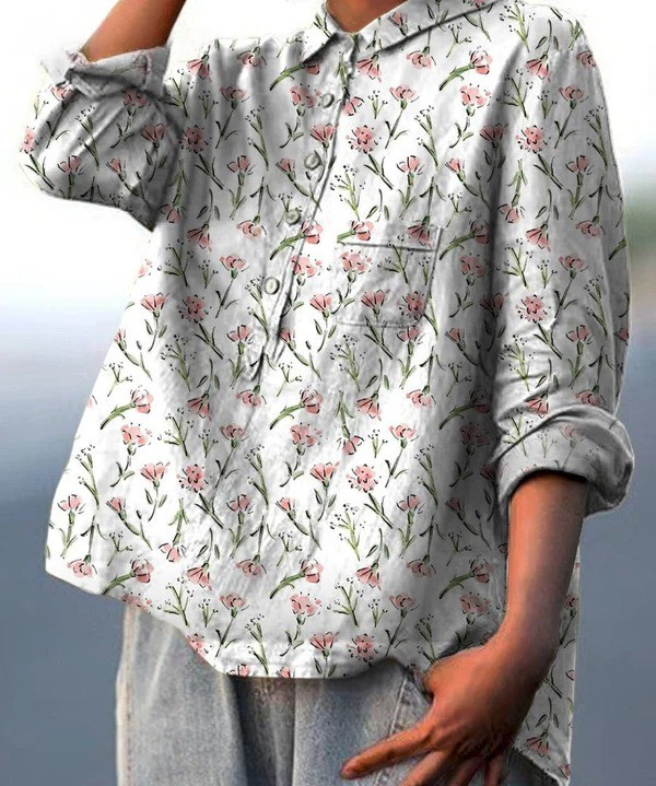 Rubina | Elegante Bluse mit floralen Akzenten