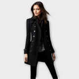 Aurora | Eleganter doppelreihiger Trenchcoat aus feinstem Kaschmir