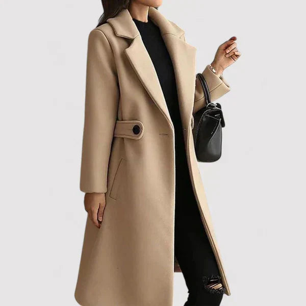 Clara | Eleganter Wollmantel mit luxuriösem Gürtel