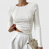 Rosamunde | Elegantes Langarmshirt aus feinstem Baumwollmix