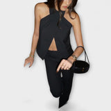 Julianna | Edles Crisscross-Haltertop für zeitlose Eleganz
