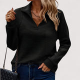 Tatiana | Raffinierter Half-Zip Pullover aus edelster Kaschmirqualität