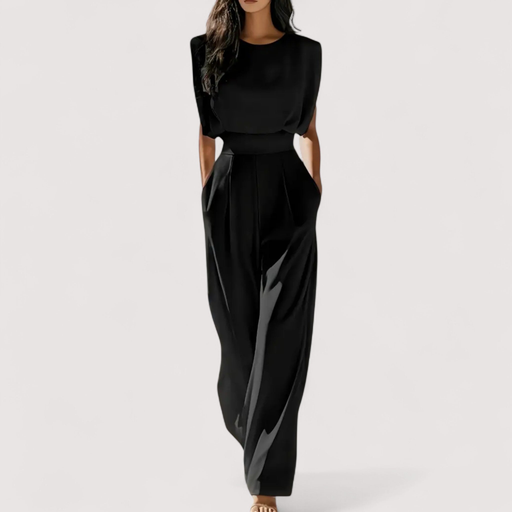 Ljubica | Eleganter Overall mit kunstvollem Gürtel