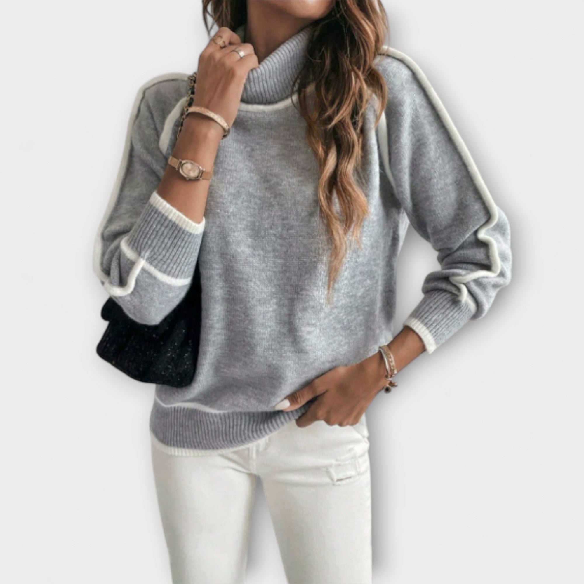 Aurora | Eleganter Rollkragenpullover aus feinstem Kaschmir