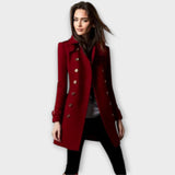 Aurora | Eleganter doppelreihiger Trenchcoat aus feinstem Kaschmir