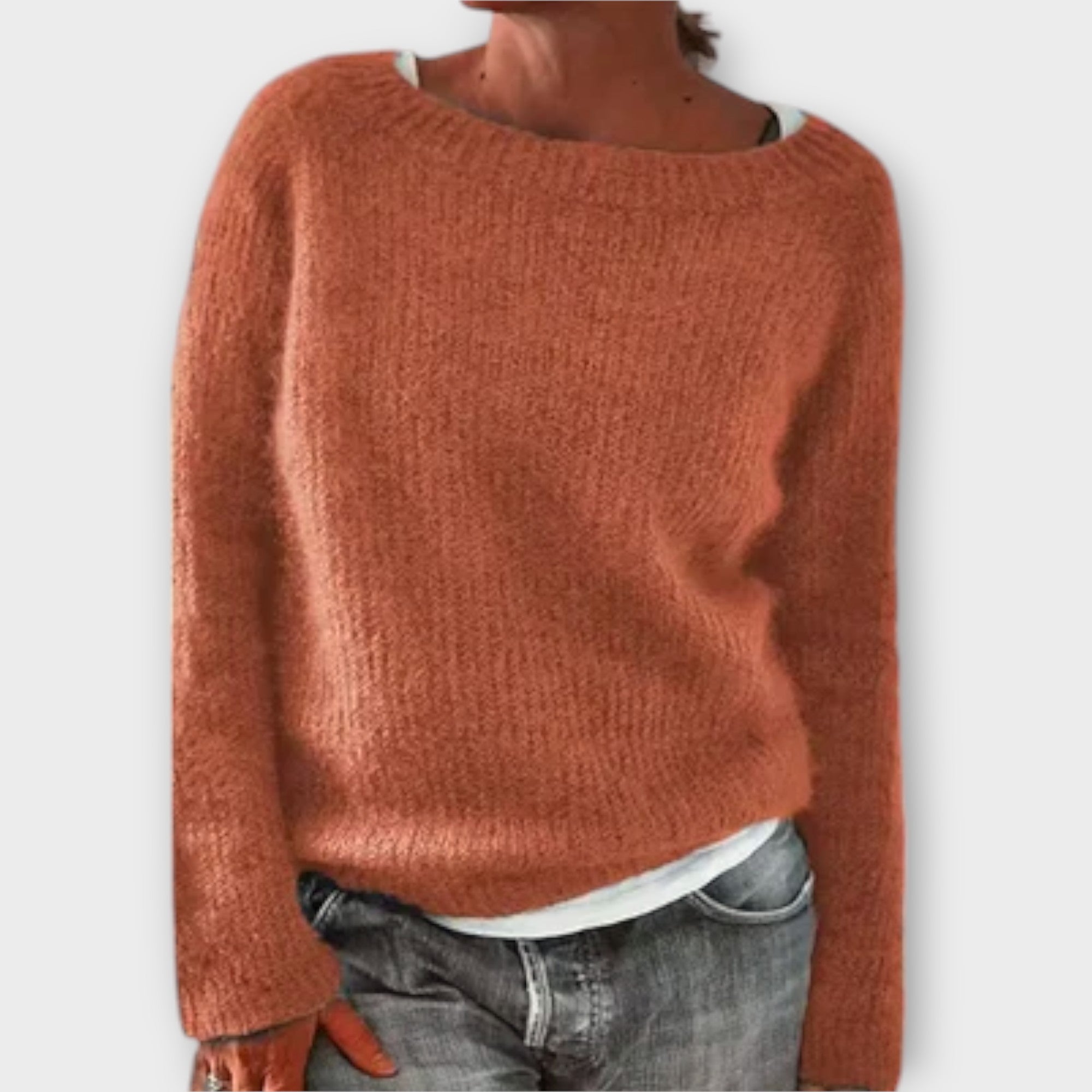 Regina | Eleganter, einfarbiger Strickpullover für anspruchsvolle Eleganz