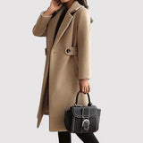 Clara | Eleganter Wollmantel mit luxuriösem Gürtel
