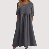Selina | Elegantes Baumwollkleid für zeitlose Anlässe