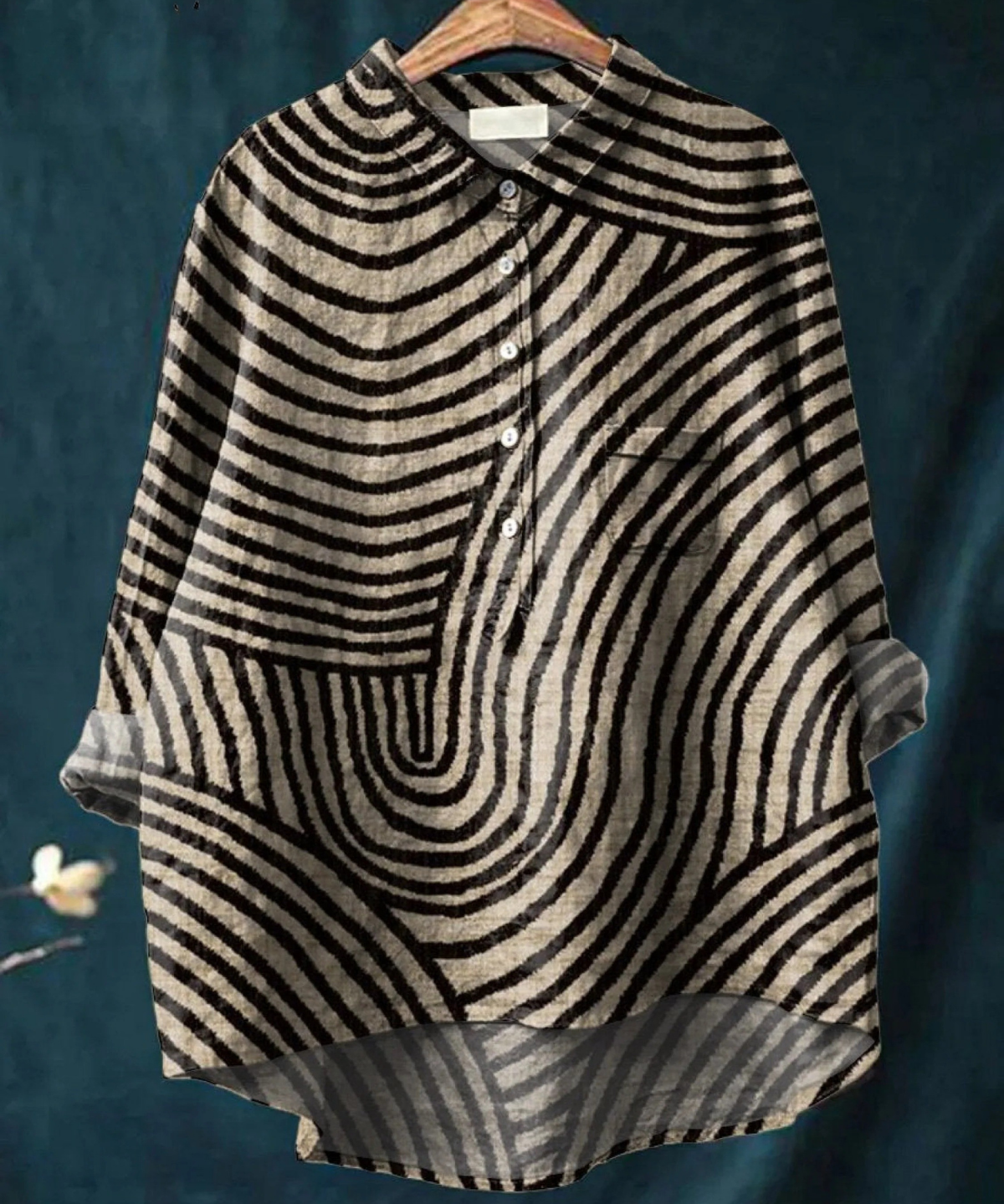 Mireille | Elegante Bluse mit zartem Kreismuster