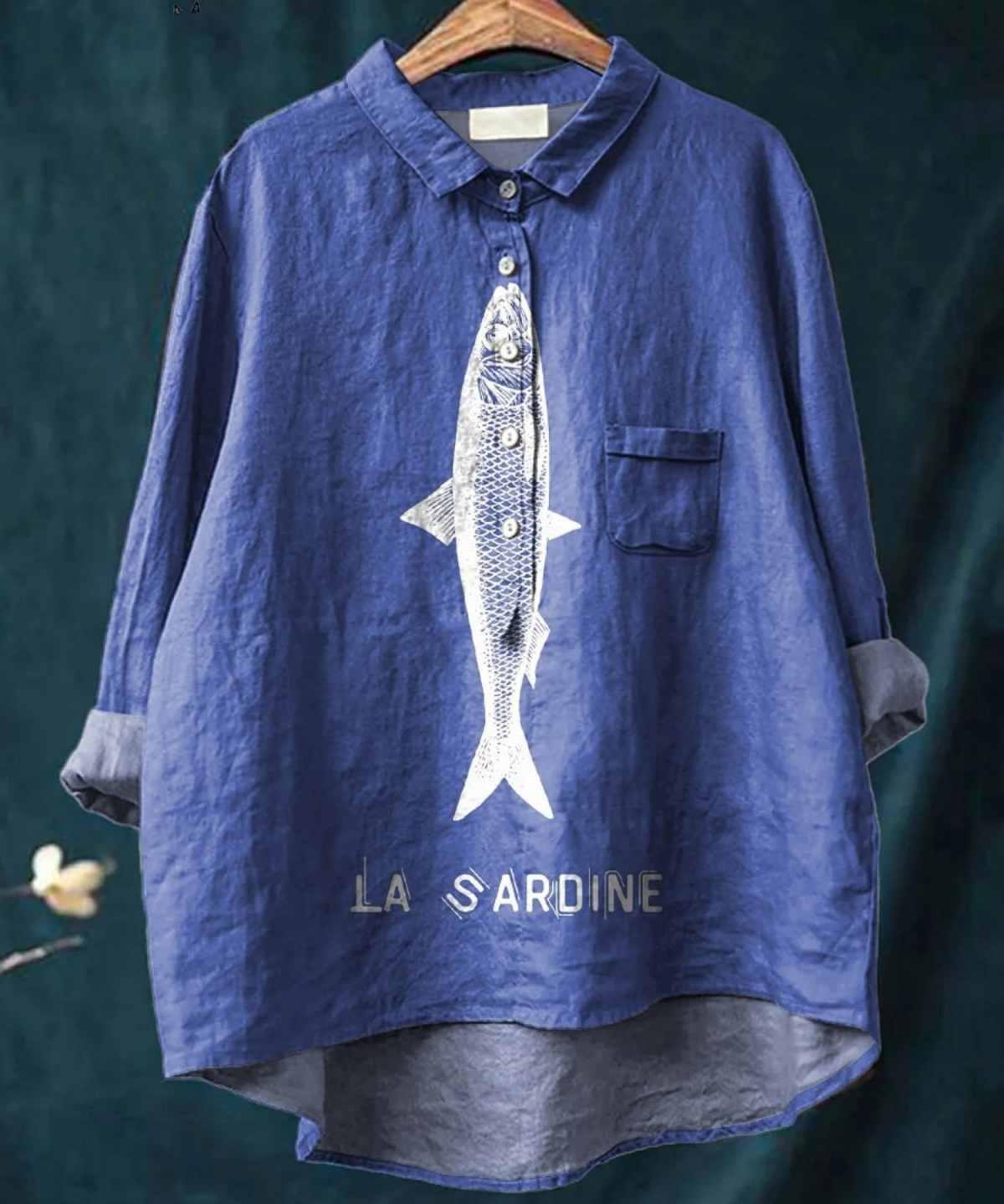 Sophie | Elegante, grafisch gestaltete Bluse aus feinstem Stoff