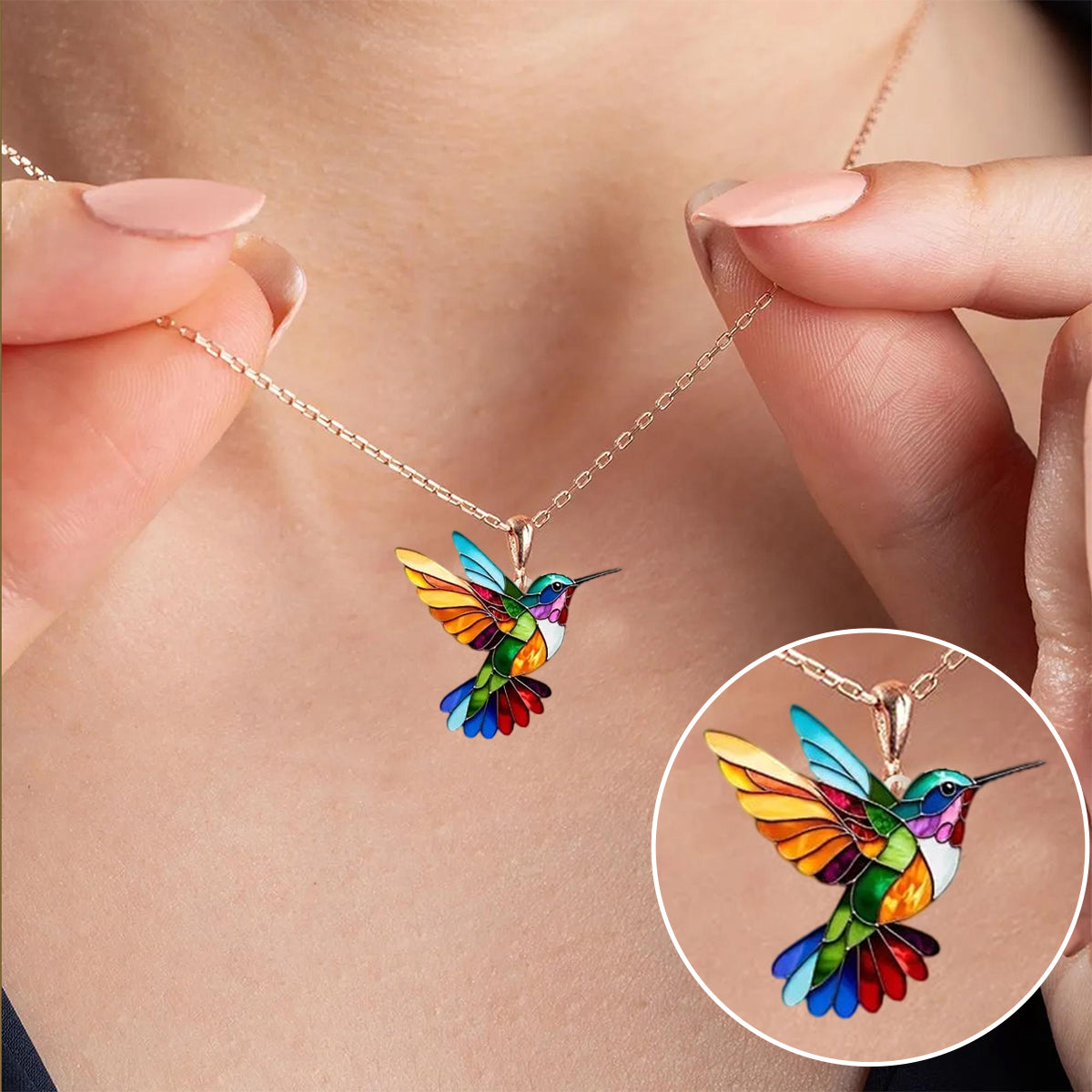 Lola | Halskette der bezaubernden Kolibri Eleganz