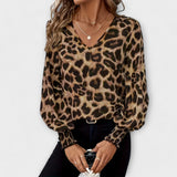 Isabella | Elegante Bluse mit luxuriösem Leopardenmuster