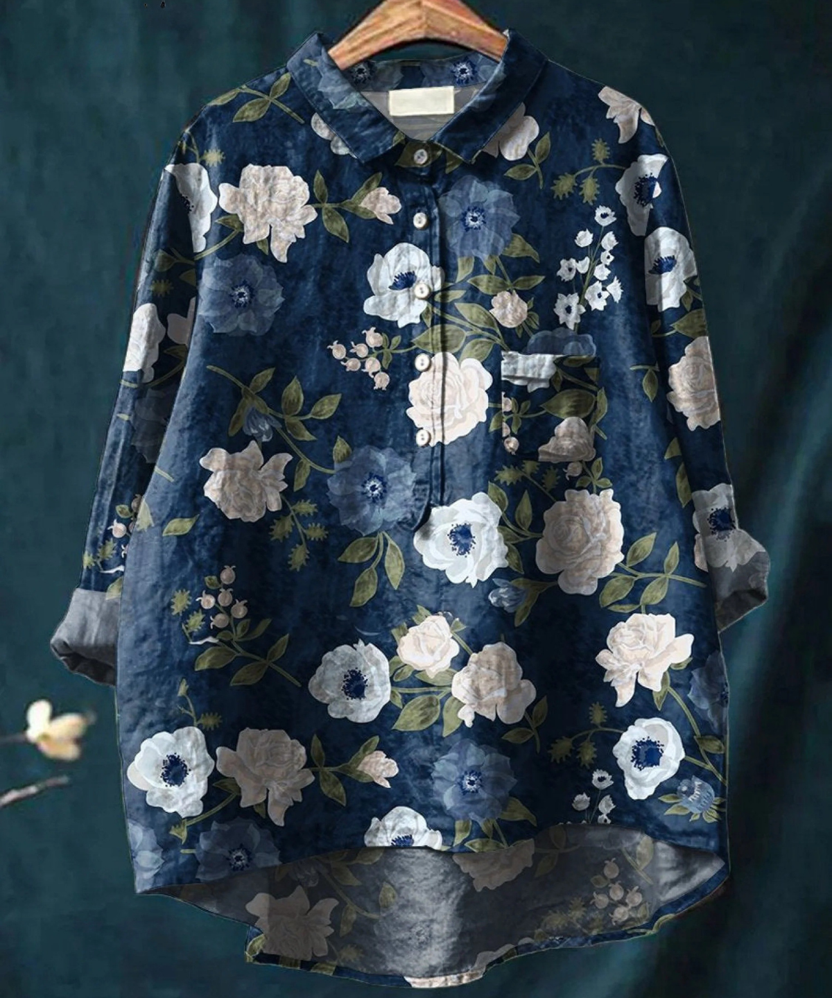 Lydia | Elegante Damenbluse mit floralen Kunstdrucken