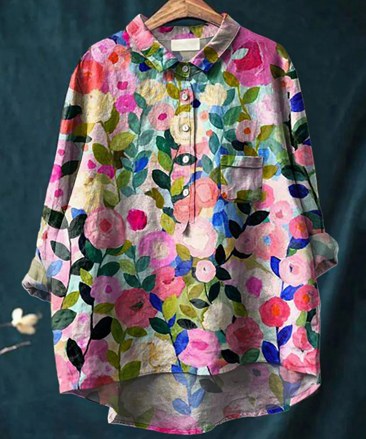 Lena | Elegante Bluse im floralen Frühlingsdesign