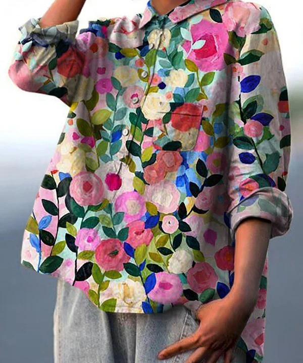 Lena | Elegante Bluse im floralen Frühlingsdesign