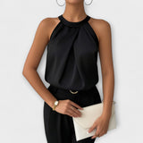 Isolde | Elegante Satinbluse mit verführerischem Off-Shoulder-Design