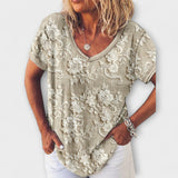 Mireille | Seidenbluse mit kunstvollem Blumendruck