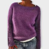 Regina | Eleganter, einfarbiger Strickpullover für anspruchsvolle Eleganz