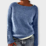 Regina | Eleganter, einfarbiger Strickpullover für anspruchsvolle Eleganz