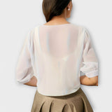 Olivia | Elegante Bluse mit verführerischer Offenvorderseite