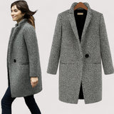 Daria | Elegante lange Wolljacke aus edelster Wolle