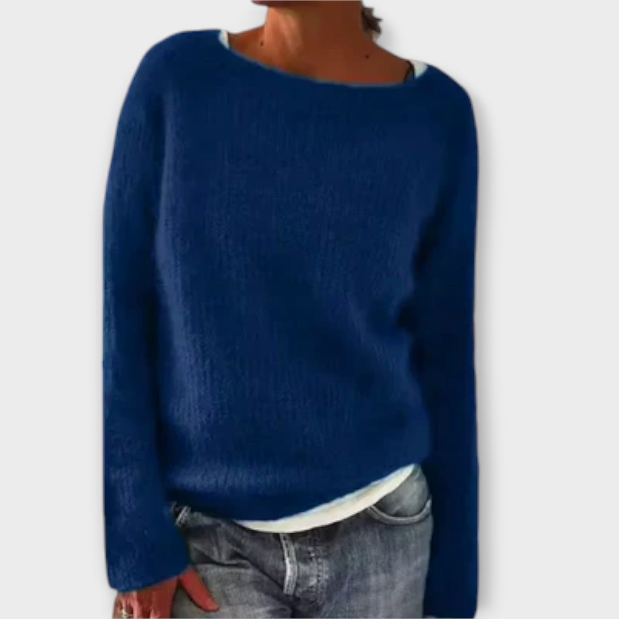 Regina | Eleganter, einfarbiger Strickpullover für anspruchsvolle Eleganz